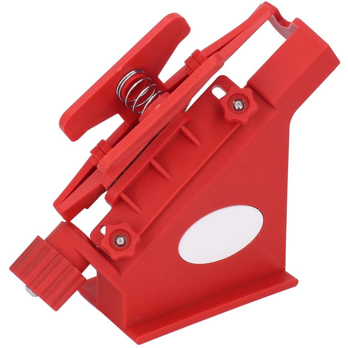 Verstelbare Fletching Jig ABS Magnetische Rechte Spiraal Fletching Jig met Klemmen voor Boogschieten Pijl Rood rood