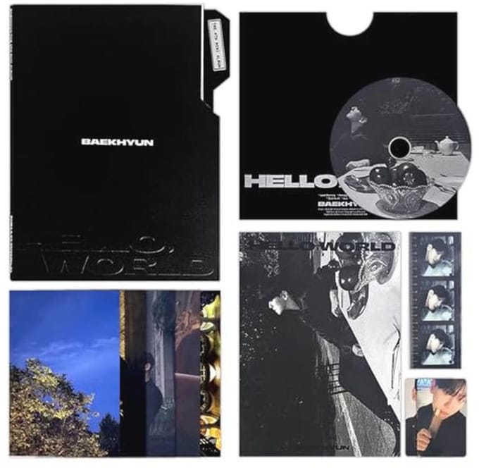 Mini Album Hello, World van BAEKHYUN - Folder Ver. met CD en Extra's