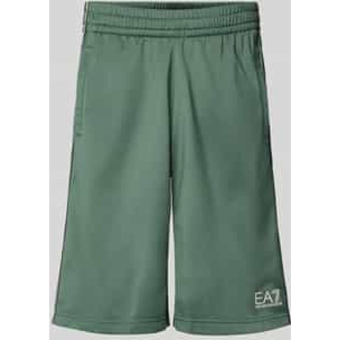 Shorts met logo en steekzakken