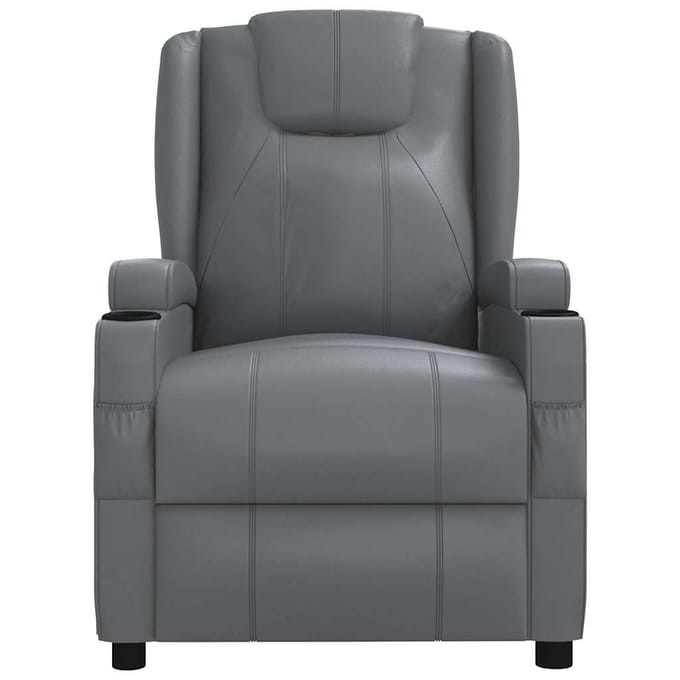 vidaXL - Fauteuil - verstelbaar - kunstleer - grijs