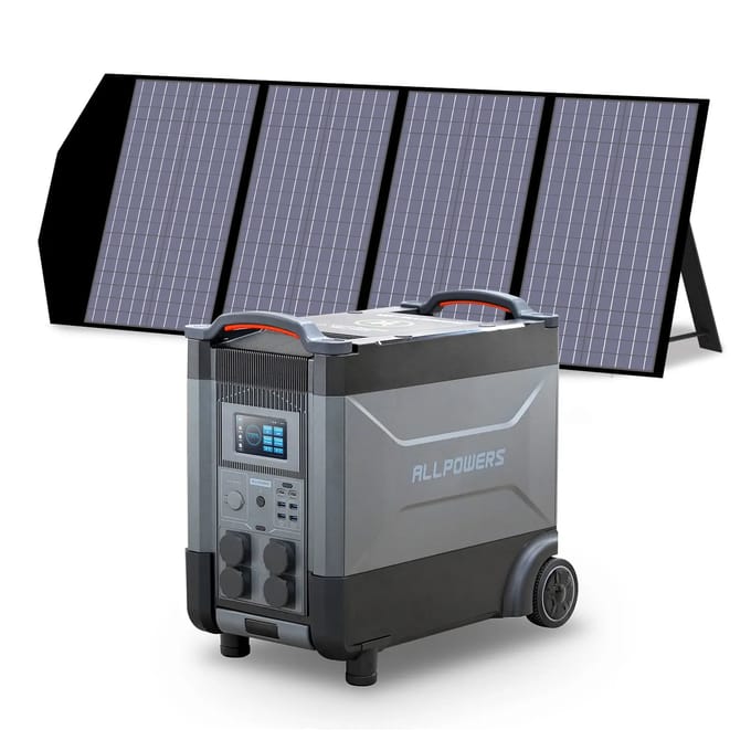 ALLPOWERS Solar Generator Kit 4000W (R4000 + SP029 140W Solar Panel) - R4000+SP029 140W Solar Panel