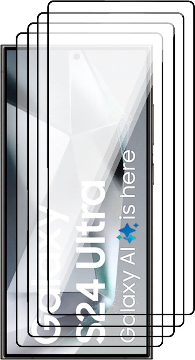 Screenprotector geschikt voor Samsung Galaxy S24 Ultra - 4x PET Screen Protector