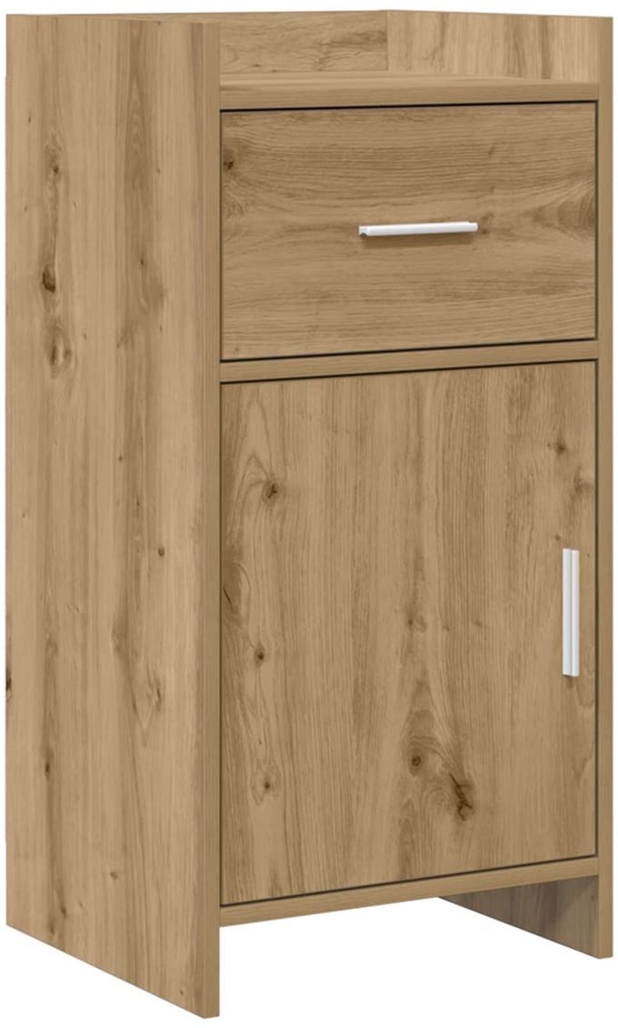 vidaXL - Dressoir - Artisanaal - eiken - 40 - x - 36 - x - 80 - cm - Bewerkt - hout