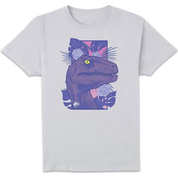 Jurassic Park Primal Floral Raptor t-shirt - Wit - M