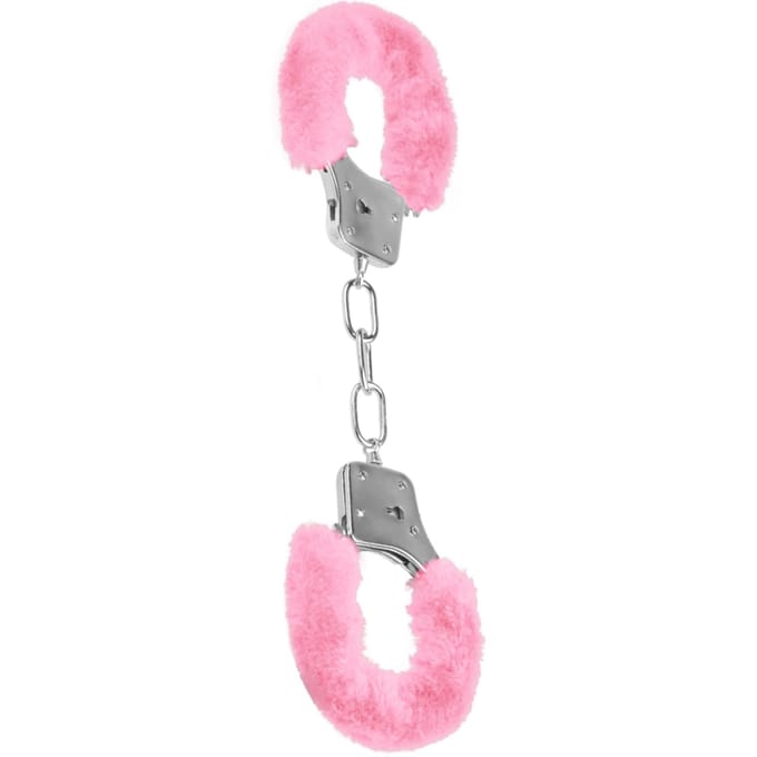 Metalen handboeien met pluche