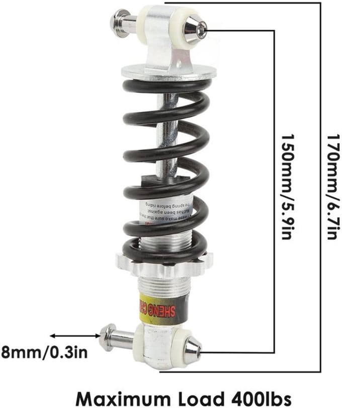 Store_8 - Schokdemper - 150 mm - Universeel - Fiets - 400 Lbs