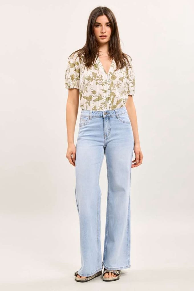 Toxik3 - Jeans wide leg bleached