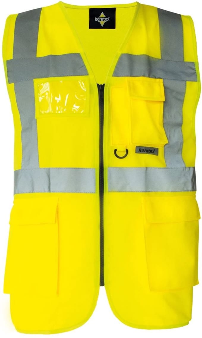 Korntex Executive Multifunctional Safety Vest Berlin KX802 - Signal Yellow - 6XL
