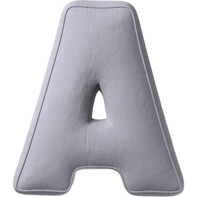 Kussen letter a Yellow Tipi Posh Velvet