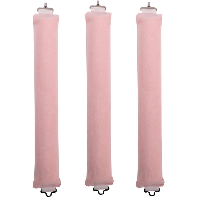 Lot de 3 bigoudis paresseux pour cheveux ondulés 0 rose