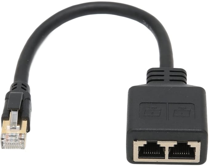 Ethernet Splitter Adapter Kabel - RJ45 Ethernet 1 Naar 2 CAT8 LAN Socket Connector .