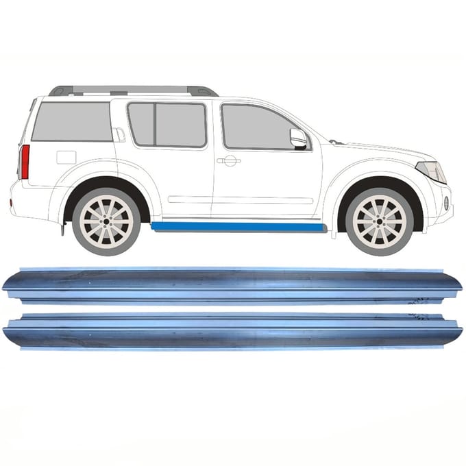 Reparatie dorpel voor Nissan Pathfinder R51 2004-2013 / Links = Rechts / Set