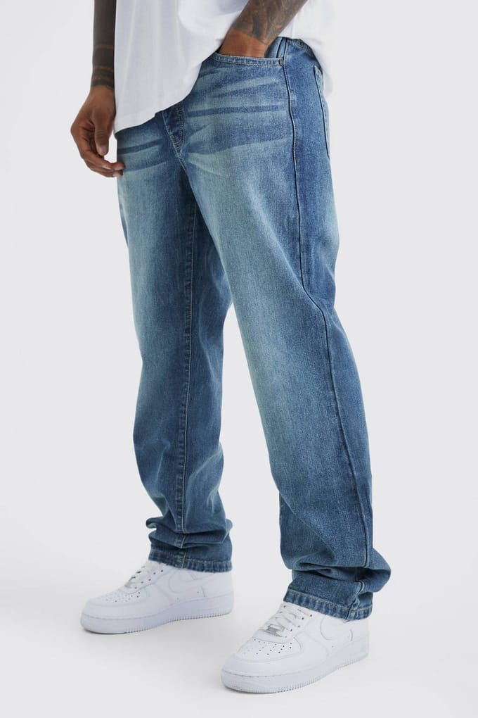 Relaxte stug gewassen jeans | Vintage Blue | Size 28R