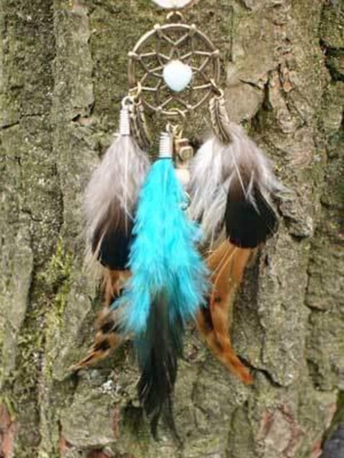 Heaven Eleven - dames - ketting - RVS - ballchain - dromenvanger - turkoois - turquoise - 80cm