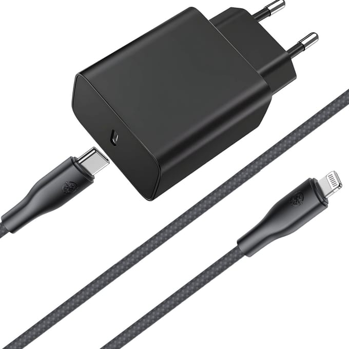 45w Oplader usb C + Kabel geschikt iPhone X / 11 / 12 / 13 / 14 - Lightning naar usb-C kabel - Oplader geschikt voor iPhone - 45w Power Adapter - 1 Meter