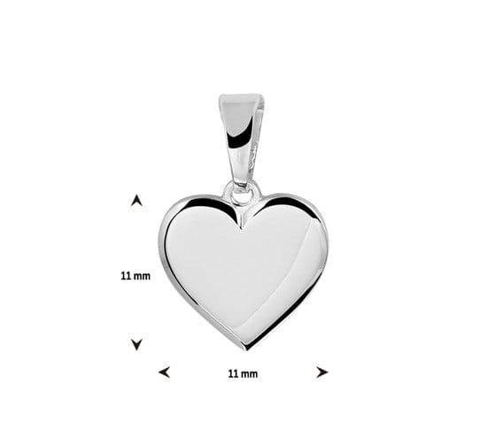 The Jewelry Collection Graveerhartje - Zilver