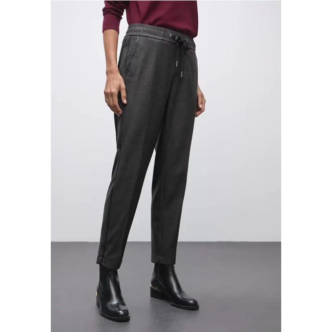 Gemêleerde broek met band