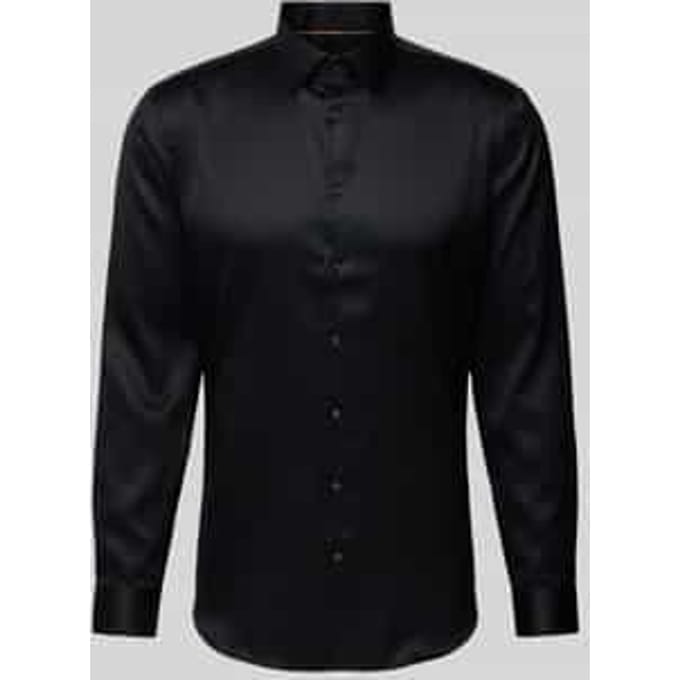 Slim fit zakelijk overhemd van satijn