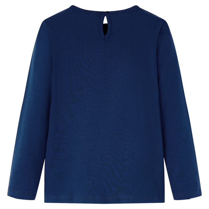 vidaXL Kindershirt met lange mouwen 104 marineblauw