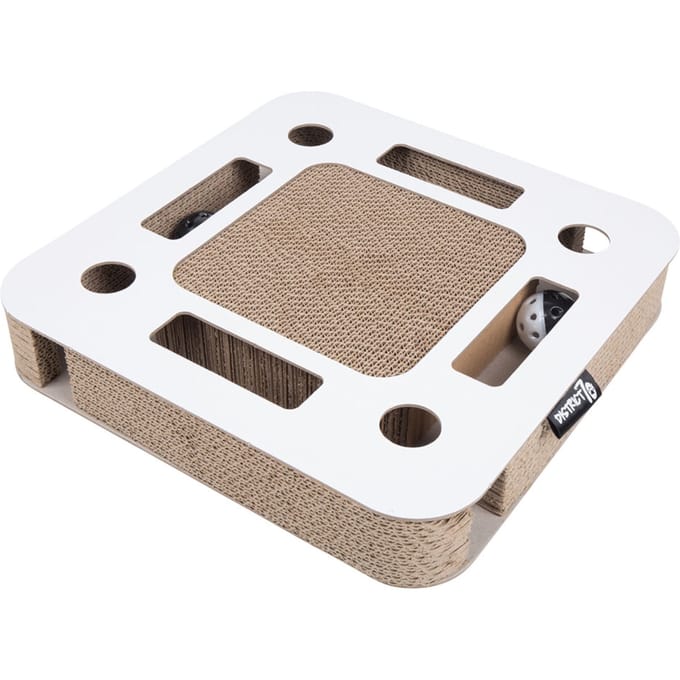 District 70 SPY - Kattenspeelgoed van karton - Wit - 35 x 35 x 6 cm