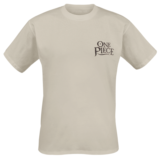 One Piece - Anime T-shirt - Wanted - M tot XXL - zand