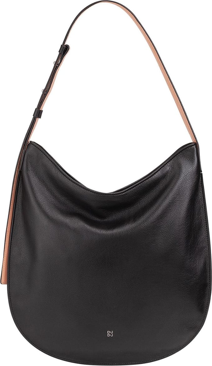 DuDu Sylvie Schoudertas Leder 36.5 cm - Dames - black