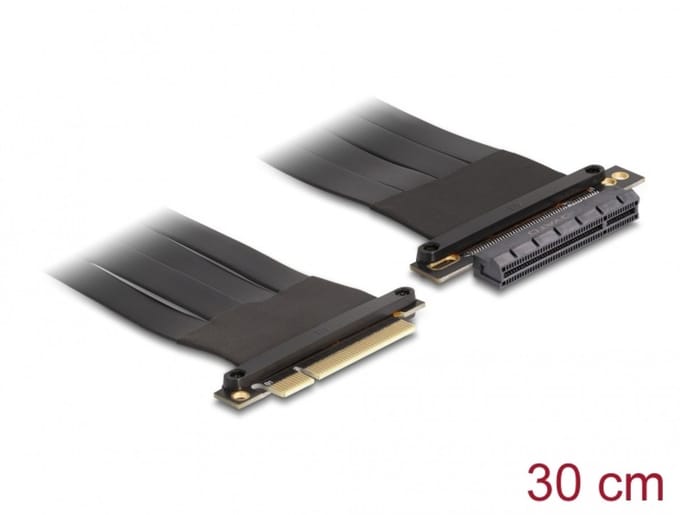 Delock Riser Card PCI Express x8 male to x8 slot with cable 30 cm