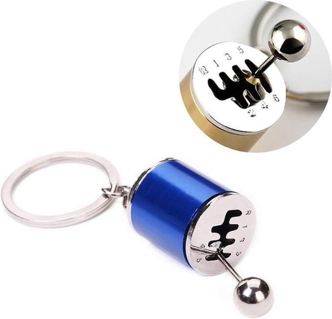 Sleutelhanger Versnellingsbak I Handgeschakelde Versnellingsbak Sleutelhanger I Auto schakel I  Zilver