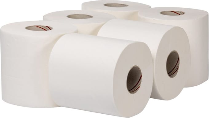 Poetspapier Midirol cellulose 2-laags wit 20cm x 160m