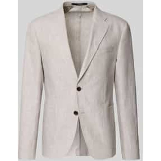 slim fit 2-knoops colbert van linnen model 'Hoverest'