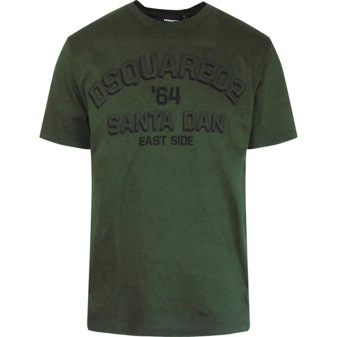 Dsquared2 Santa Dan 64 Donkergroen T-shirt