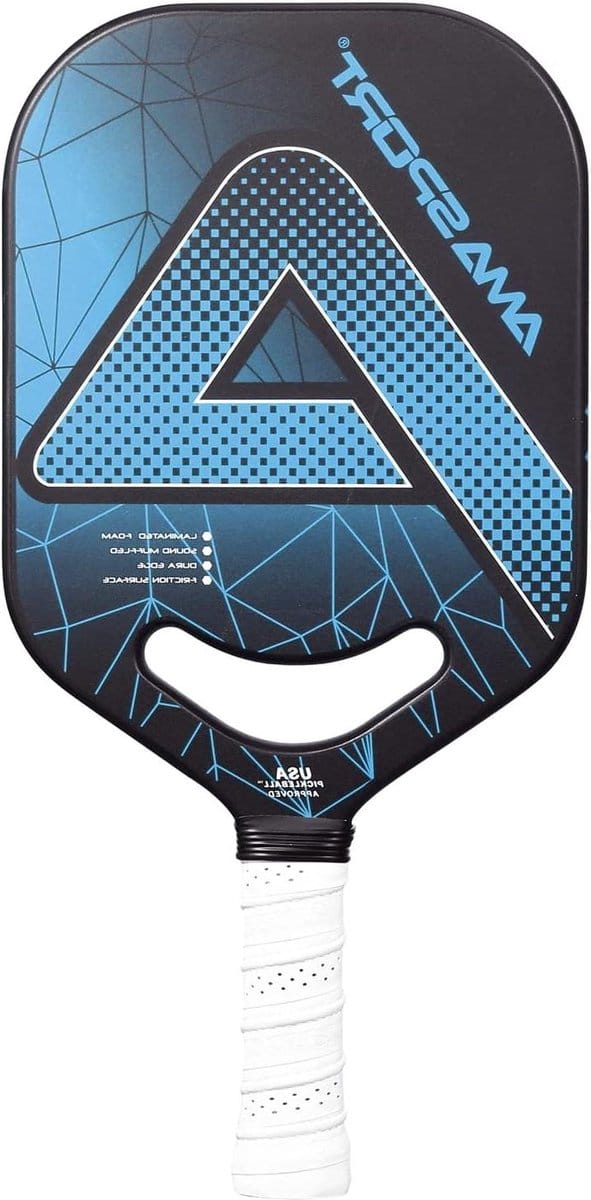 Pickleballracket - Sportracket - Agressief Spel - Getextureerd Oppervlak - 20mm Kern - Zwart