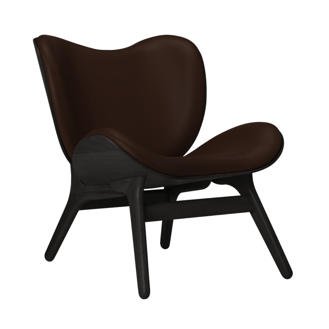 UMAGE A Conversation Piece fauteuil - eiken zwart - Leder Hope brown