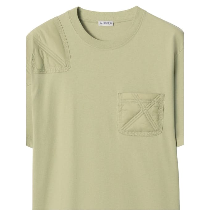 Burberry Panelled Jersey Hunter Green T-shirt
