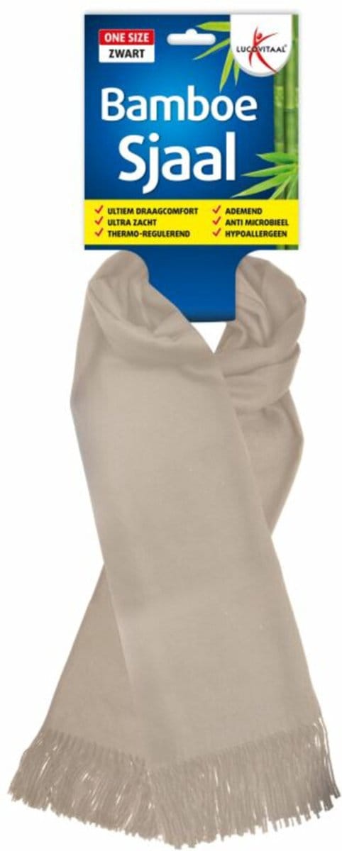Lucovitaal Sjaal Bamboe Beige
