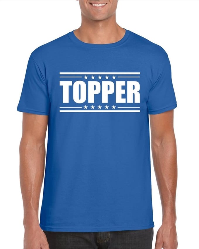 Topper t-shirt blauw heren S
