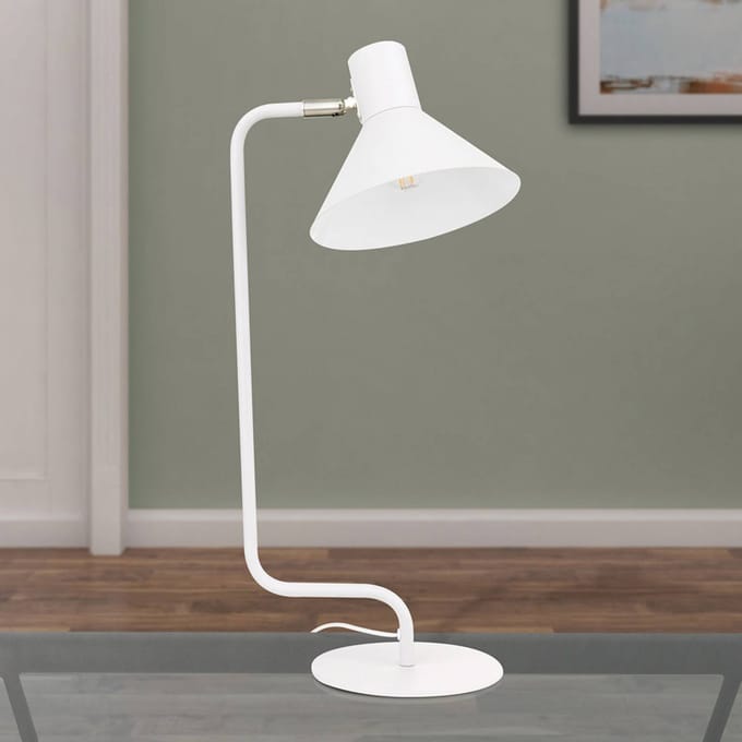 ORION Bureaulamp Viktoria kop instelbaar wit