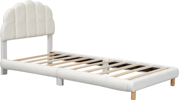 Het kinderbed eenpersoonsbed 90x200 laagbed jeugdbed gestoffeerd bed schattig hoofdeinde