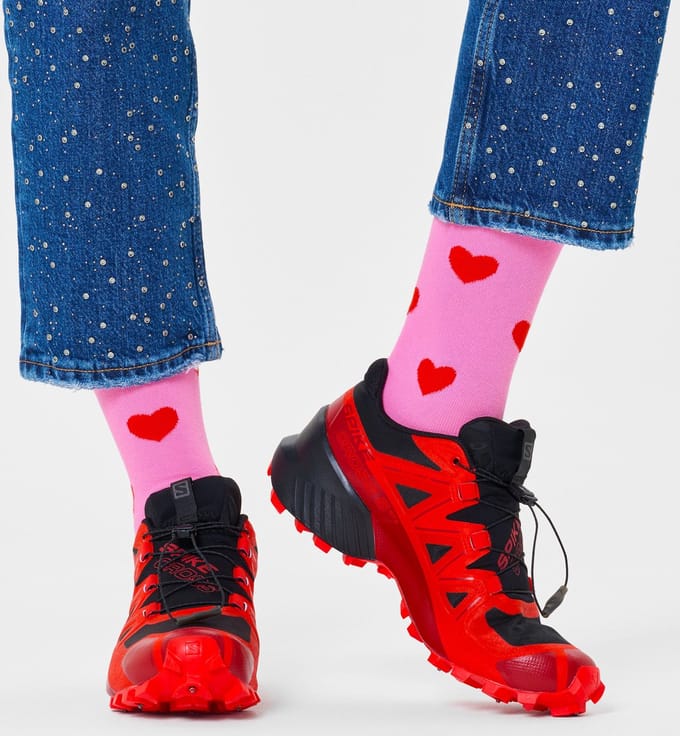 Happy Socks - Noviteiten Hart Design Sokken | Geweldig Cadeau - Hart