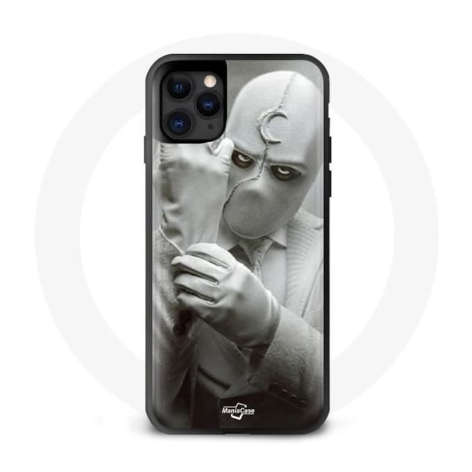 Coque pour iPhone 13 Mini - Marvel - Moon Knight - Plastique - Résine - Noir