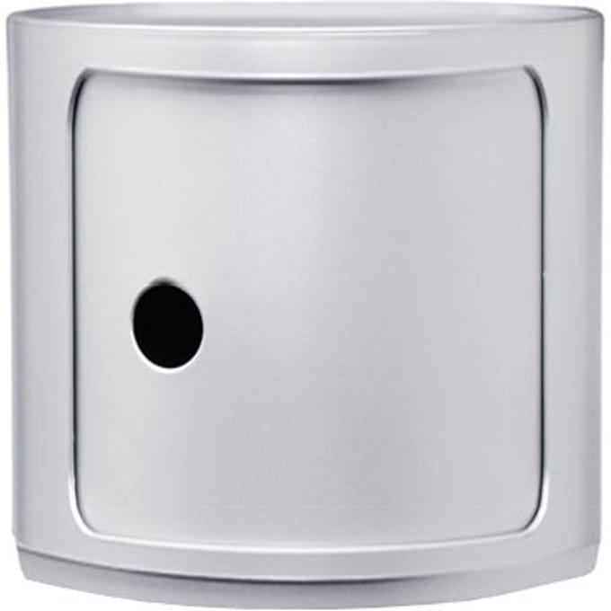 Kartell - Componibili Container - 1 element hoog - zilver