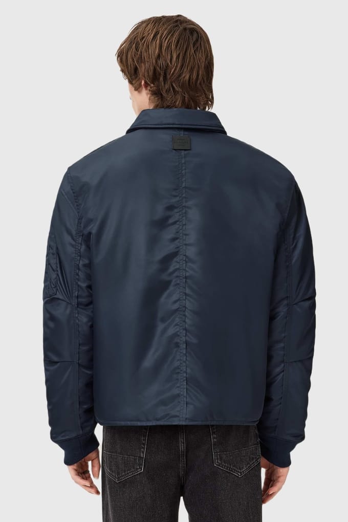 AllSaints Fallon Bomber Moonlit Blue Taglia: S | Bomber Outlet | Uomo | Blu