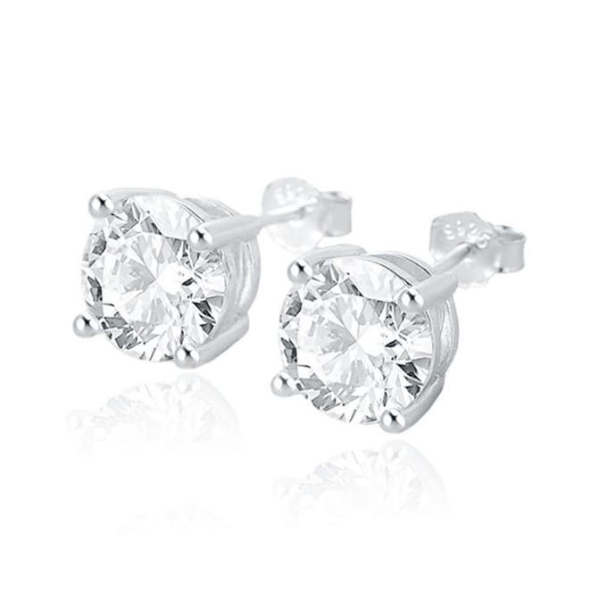 Elenza .925 Zilveren Studs met Zirconia – 8mm