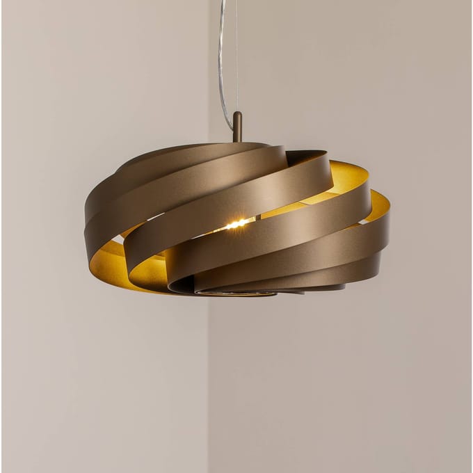 Euluna - hanglamp - 1licht - Metaal - E27 - bruin