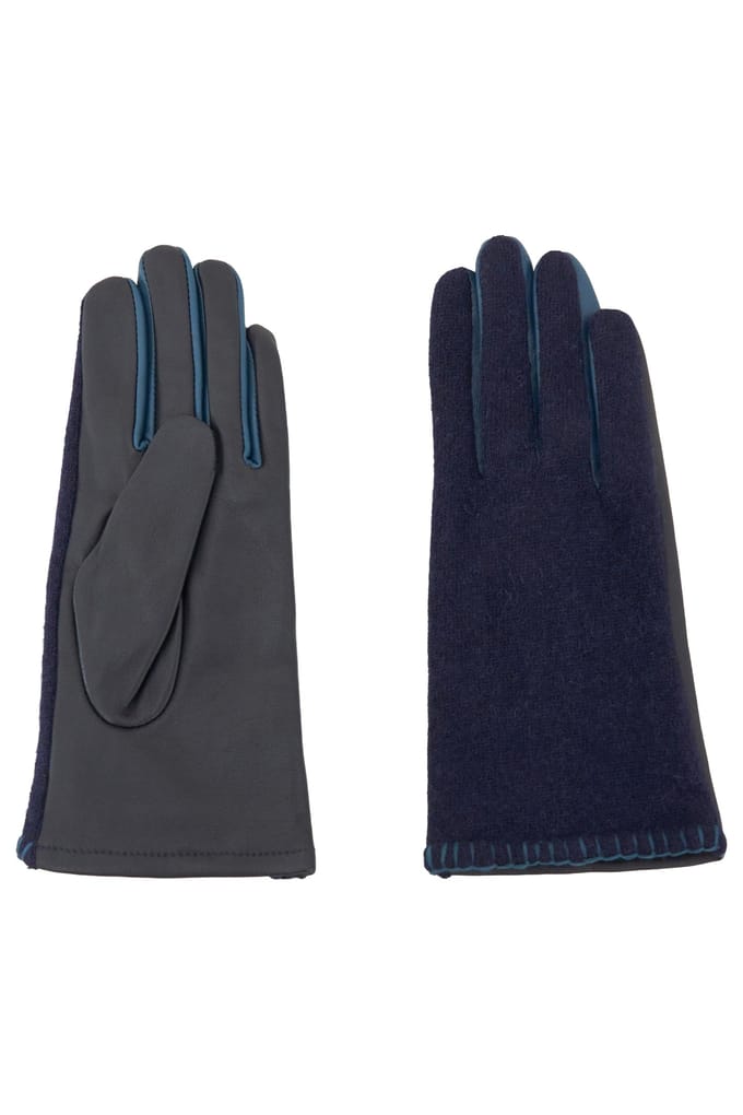 White Stuff Lucie Leather Glove Dark Navy Größe: S/M | Handschuhe Outlet | Damen | Blau