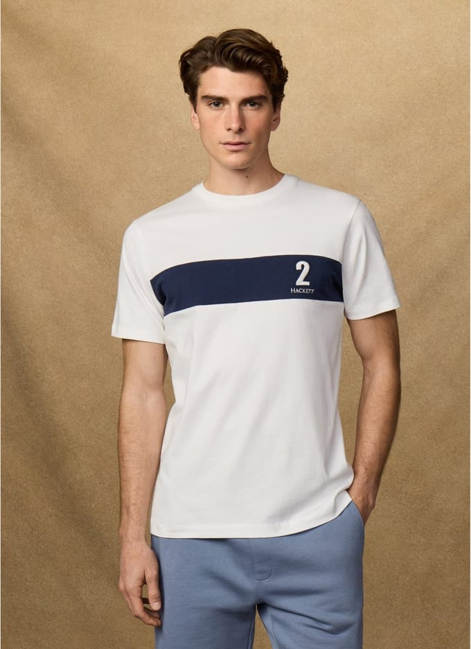 Hackett London Heritage T-shirt wit paneel