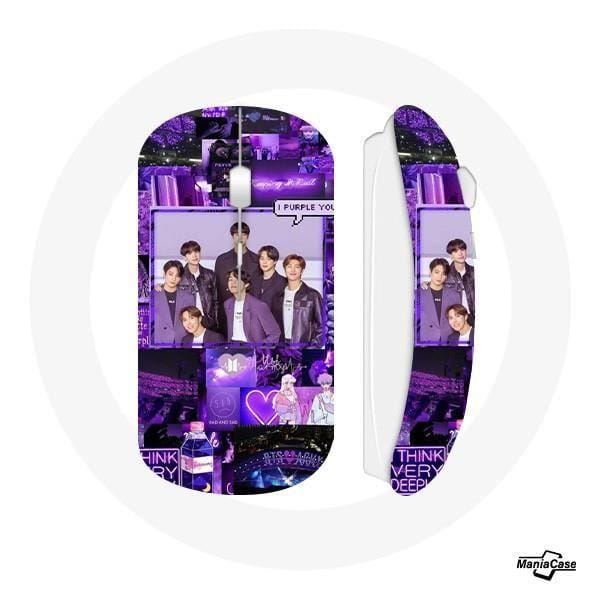 Souris Sans Fil - BTS - Purple You - Clé USB Wifi - Compatible Mac et PC - Multicolore