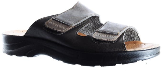 Bruine Slipper Heren Velcro maat 39