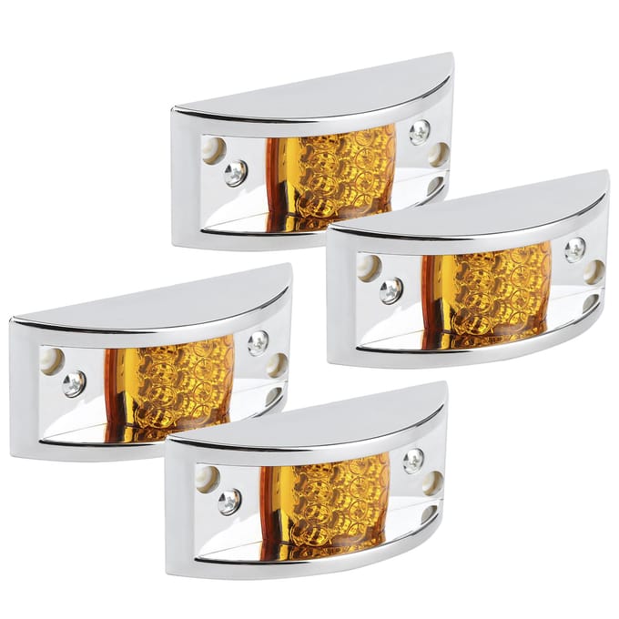 4 Stuks Zijmarkeringslicht 12 LED Amber Richtingaanwijzer Verlichtingssignaallamp Auto Vervanging white