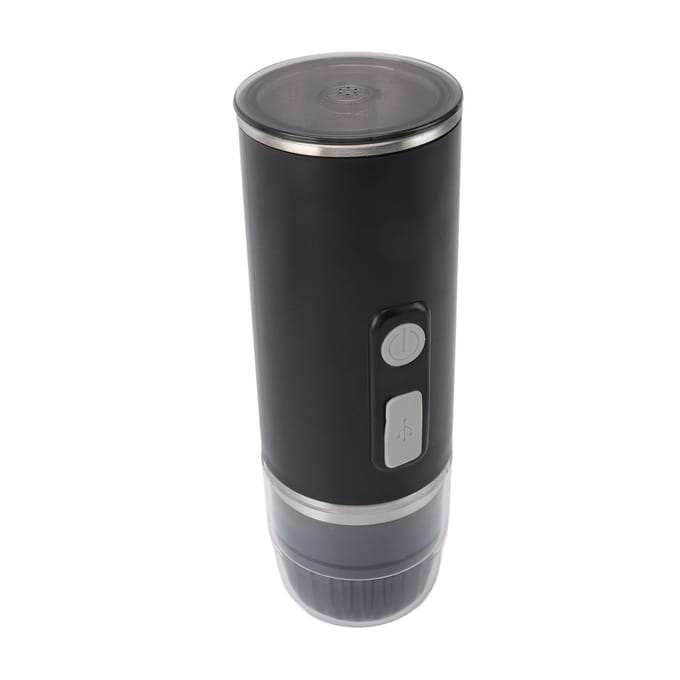 Cafetière portable 15 bars, capsules ABS, extraction de café moulu, machine à café électrique avec port USB L gray